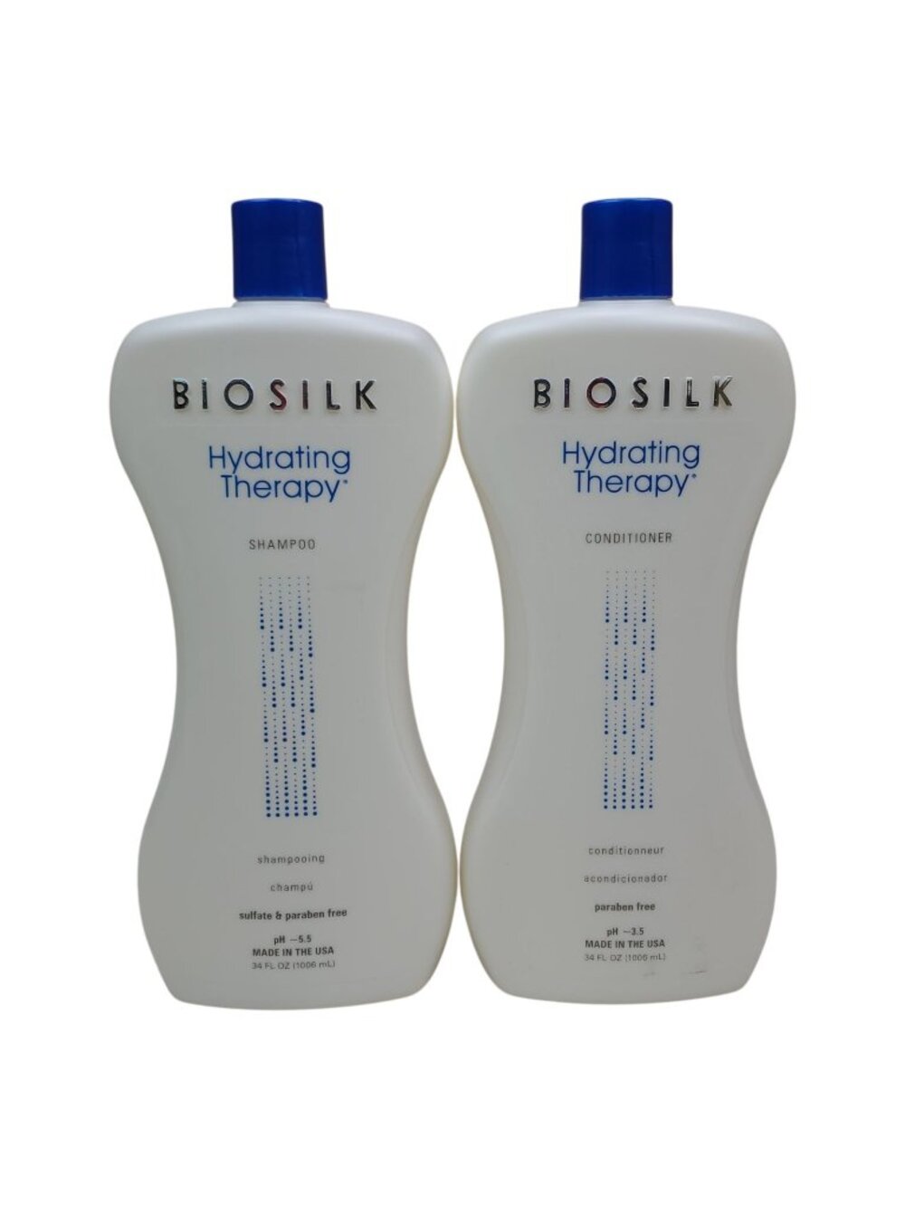 BioSilk 2 pk Hydrating Therapy Shampoo & Conditioner Set Jumbo 34oz Sulfate Free